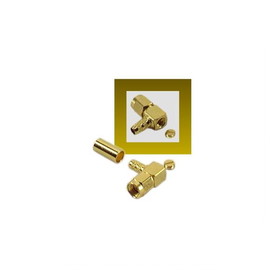 IEC SMAM-RG58-RP-90 SMA Male Connector Reverse Polarity (with Female Pin) for RG58 and LMR195 Right Angle