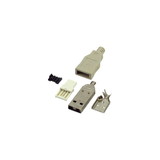 IEC USBAG USB Type A Plug and Hood Kit Gray