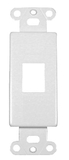 IEC WDH341000 White Decora Insert with One Keystone Cutout