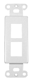 IEC WDH342000 White Decora Insert with Two Keystone Cutouts