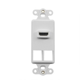 IEC WDH681342 White Decora Insert with One HDMI and Two Keystone Cutouts