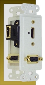 IEC WDH681661 White Decora Insert with One HDMI and One VGA