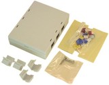 IEC WH00806 White Plastic SurfaceBox with 6 Cutouts for up to six Keystone Inserts