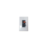 IEC WH13201 White Plastic Wall Plate with Hookups for one speaker