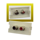 IEC WHBRCA Dual RCA (Red - White) insert for WHB06 Box