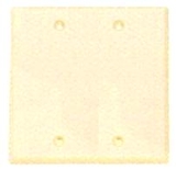 IEC WI20000 Ivory Metal Wall Plate Blank Two Gang Wall Plate
