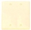 IEC WI20000 Ivory Metal Wall Plate Blank Two Gang Wall Plate, Price/each