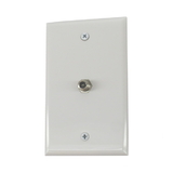 IEC WLH611000 White Plastic One Gang Wall Plate with One F100