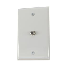 IEC WLH611000 White Plastic One Gang Wall Plate with One F100