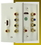 IEC WLH771681 White Plastic One Gang Wall Plate with One HDMI and Five 5 RCAs (Red - Green - Blue - Red - White), Price/each