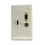 IEC WLH931681 "White Plastic One Gang Wall Plate with One HDMI, One VGA , and One 3.5mm Stereo Jack", Price/each