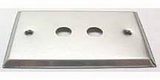 IEC WS10102 Stainless Steel Wall Plate with 2 Cutouts for BNC Connectors