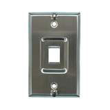 IEC WS10801P Stainless Steel Wall Plate with 1 VoIP Keystone Cutout & Mounts for Wall Phone