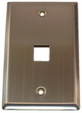 IEC WS10801 Stainless Steel Wall Plate with 1 Cutout for a Keystone Insert