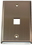 IEC WS10801 Stainless Steel Wall Plate with 1 Cutout for a Keystone Insert, Price/each