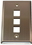 IEC WS10803 Stainless Steel Wall Plate with 3 Cutout for a Keystone Inserts, Price/each