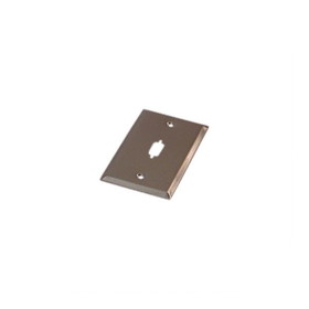 IEC WS10901 Stainless Steel Wall Plate with 1 Cutout for a DB9 or DH15 Connector