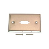 IEC WS11501 Stainless Steel Wall Plate with 1 Cutout for a DB15 Connector