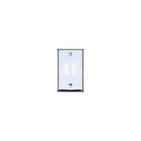 IEC WS11502 Stainless Steel Wall Plate with 2 Cutouts for DB15 Connectors