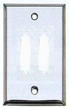 IEC WS12502 Stainless Steel Wall Plate with 2 Cutouts for DB25 Connectors