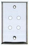 IEC WS17204 Stainless Steel Wall Plate with Four .375 Inch Round Holes