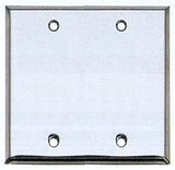 IEC WS20000 Stainless Steel Blank Two Gang Wall Plate