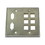 IEC WS21808 Stainless Steel Wall Plate Multimedia 2 Gang (6 Keystone plus 2 VGA (DB09/DH15) cutouts), Price/each