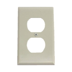 IEC XW10102 Wall Plate White Electric 1 Gang 2 Outlet