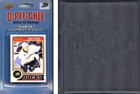 C & I Collectables NHL Anaheim Ducks 2014 O-Pee-Chee Team Set and a storage album and a storage album