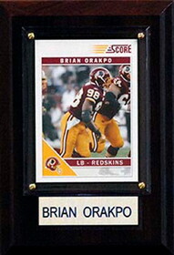 C & I Collectables NFL 4"x6" Brian Orakpo Washington Redskins Player Plaque