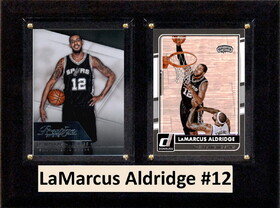 C & I Collectables NBA 6"X8" LaMarcus Aldridge San Antonio Spurs Two Card Plaque