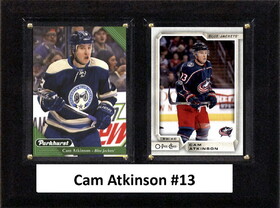 C & I Collectables NHL 6"x8" Cam Atkinson Columbus Blue Jackets Two Card Plaque