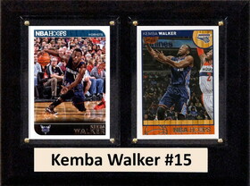 C & I Collectables NBA 6"X8" Kemba Walker Charlotte Hornets Two Card Plaque