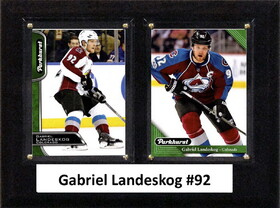 C & I Collectables NHL 6"x8" Gabriel Landeskog Colorado Avalanche Two Card Plaque