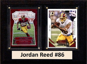 C & I Collectables NFL 6"X8" Jordan Reed Washington Redskins Two Card Plaque