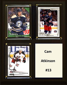 C & I Collectables NHL 8"x10" Cam Atkinson Columbus Blue Jackets Two Card Plaque