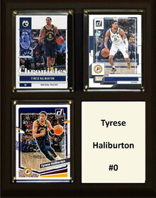 C & I Collectables NBA 8"X10" Tyrese Haliburton Indiana Pacers 3 Card Plaque