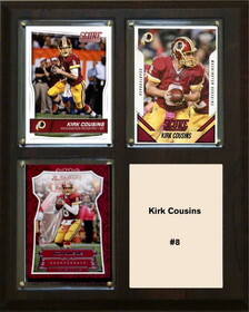 C & I Collectables NFL 8"x10" Kirk Cousins Washington Redskins Three Card Plaque