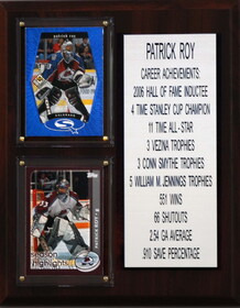 C & I Collectables NHL 8"X10" Patrick Roy Colorado Avalanche Career Stat Plaque