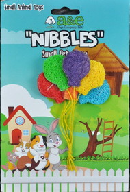 A&E Cage Company Nibbles Balloon Bunch Loofah Chew Toy, 1 count, NB021