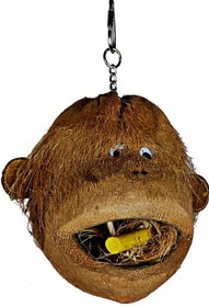 A&E Cage Company Happy Beaks Coco Monkey Head for Birds, 1 count, HB46581