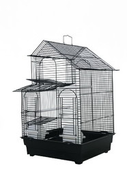 A&E Cage Company House Top Bird Cage Assorted Colors 16"x14"x23", 1 count, AE1614H BLACK SP