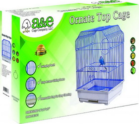 A&E Cage Company Ornate Top Bird Cage 14"x11"x17" Black, 1 count, AE1411-3 BLACK SP