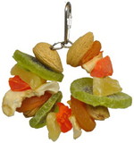 A&E Cage Company Happy Beaks Deluxe Fruit and Nut Ring Jr Tropical Delight, 1 count, HB892