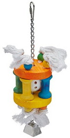 A&E Cage Company Happy Beaks Ball in Solitude Assorted Bird Toy, 1 count, HB46341