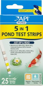 API Pondcare 5-in-1 Pond Test Strips, 25 count, 164F