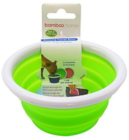Bamboo Silicone Travel Bowl