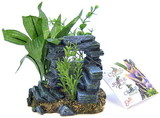 Blue Ribbon Rock Arch with Plants Ornament