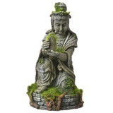 Exotic Environments Ancient Buddha Statue with Moss Aquarium Ornament, 4