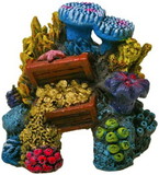 Blue Ribbon Exotic Environments Lost Treasure Reef Aquarium Ornament, 3